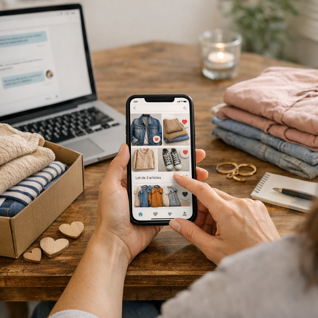 Astuce n°4 pour booster sur Vinted sans payer : favoris, lots et messages bien dosés