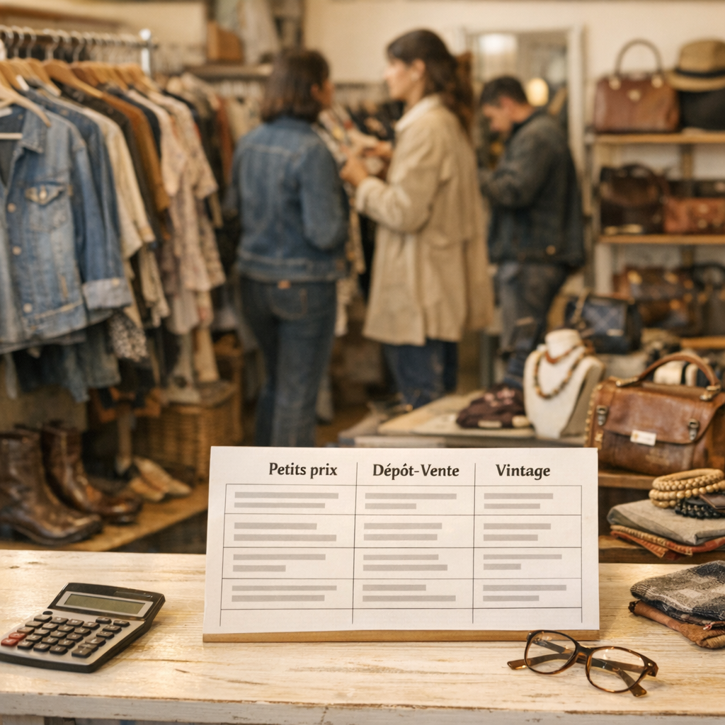 Petits prix, dépôt-vente ou vintage : le tableau pour comparer avant d’acheter