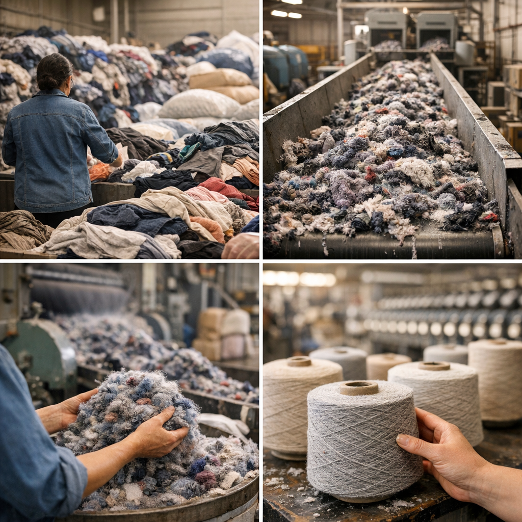 4. Comment les vêtements sont recyclés, du tri au nouveau fil ?