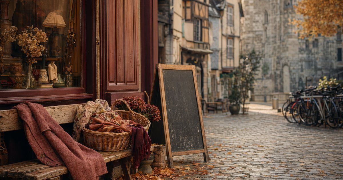Friperies à Orléans, ambiance centre historique en automne