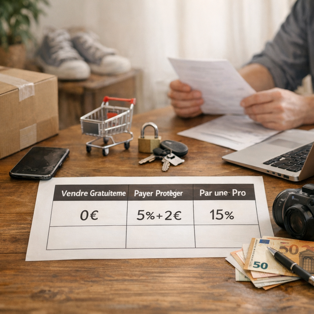 Tableau des frais : vendre gratuitement, payer la protection ou passer par un pro