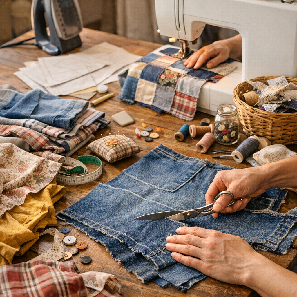 Comment faire de l’upcycling tissu en couture, étape par étape